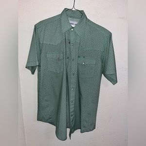 Mens Wrangler pearl snap short sleeve shirt